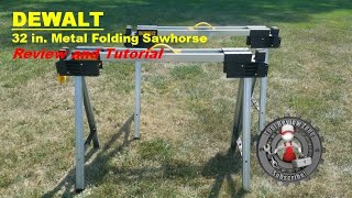 DEWALT 32quot Folding Metal Sawhorse Review and Tutorial DWST60999 [upl. by Rutger391]