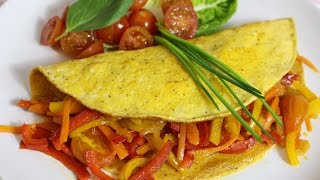 Low carb Rezept  Omelette mit Gemüse [upl. by Krid]