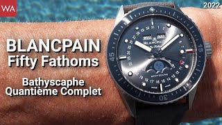 BLANCPAIN Fifty Fathoms Bathyscaphe Quantième Complet Grade 23 titanium case [upl. by Willi]