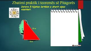 ZBATIMI I TEOREMÃ‹S SÃ‹ PITAGORÃ‹S TE TREKÃ‹NDÃ‹SHI BARAKRAHAS dhe ZBATIMI PRAKTIK [upl. by Sateia]