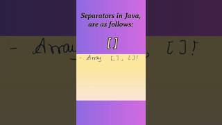 Separator in Java padhoengineering javascript youtubeshorts college education msbte shorts [upl. by Alil528]