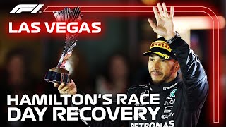 Hamiltons Charge From P10 To The Podium  2024 Las Vegas Grand Prix [upl. by Ihcego]