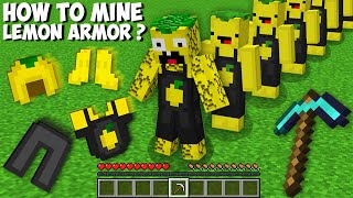 How to MINE LEMON CRAFT AND GET RAREST ARMOR in Minecraft  SUPER SECRET ARMOR [upl. by Notlim240]