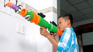 NERF WAR ROCKET GUN BATTLE SHOT [upl. by Rento]