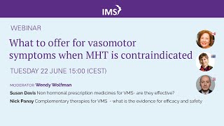 What to offer for vasomotor symptoms when MHT is contraindicated [upl. by Tooley]