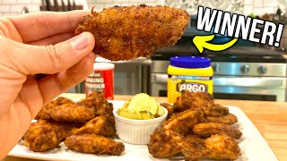 SUPER Crispy Wings With One SECRET Ingredient  Crispy Chicken Wing Recipe [upl. by Tenn]