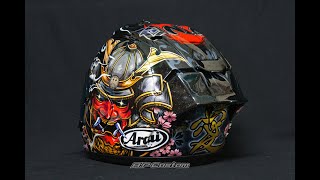 Arai RX 7X FIM Racing 1  Samurai Custom  NINO Team [upl. by Yajnas]