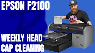 Head Cap Cleaning on the Epson F2100 [upl. by Spancake]