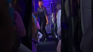 Virgin America Flight Attendant Dances Before Safety Video Retirement [upl. by Jessie223]