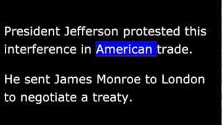 American History  Part 037  Jefferson  Trouble with England [upl. by Anema]