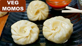 घर पर मोमोज बनाये बहुत ही आसानी से  Veg Momos Recipe in Hindi  CookWithNisha [upl. by Ybok]