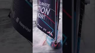 Solo sailing in 40 knots of wind 💥 vendéeglobe [upl. by Rossner]