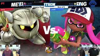 Smash ITSON 2 LOSERS FINALS  KERP Meta Knight vs LAO9 inkling Smash Ultimate SSBU [upl. by Siva23]