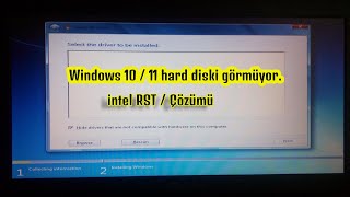 Windows diski görmüyor  İntel RST  Disk tanıtma [upl. by Norek]