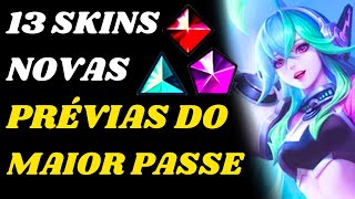 13 Novas Skins  Prévias Visuais para o Maior Passe do Ano no League of Legends [upl. by Malinde]