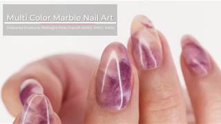 Multi Color Marble Nail Art using Dip Powder  Nail Tutorial by DipWell [upl. by Ttevi]