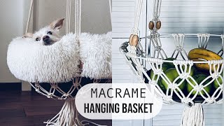 Macrame Hanging Basket  Tutorial Macrame [upl. by Manbahs]