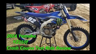 111 YZ250F 2024 Crash Course Test Ride Review Lets see how the Yamaha is on first impression 74MX [upl. by Rexford]