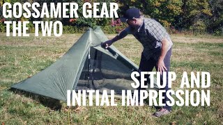 Gossamer Gear The Two  Setup and Initial Impressions  Ultralight Two Person Tent [upl. by Claudine]