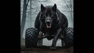 BLACK WOLF Monster Trucks Epic STAREDOWN black wolf monsterjam monstertruck hunting ai [upl. by Orabla]