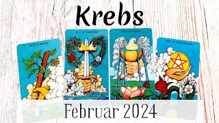 KREBS  Februar 2024 • Leuchtende Zukunft Kein Grund zur Sorge Tarot [upl. by Wileen577]