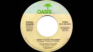 1976 HITS ARCHIVE Love To Love You Baby  Donna Summer a 1 recordstereo 45 Side AA 455 [upl. by Norraa]