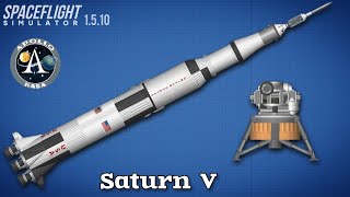 How To Build Saturn V  in Spaceflight Simulator  Saturn V Apollo [upl. by Oludoet]