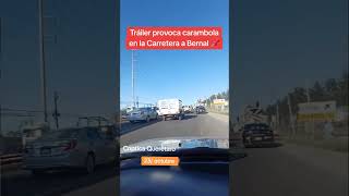 Traía se lleva vehículos en la Carretera a Bernal en Querétaro cripticaquerétaro noticias [upl. by Eyanaj770]