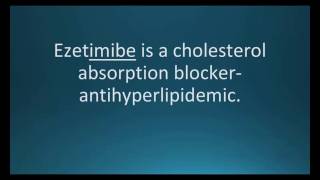 How to pronounce ezetimibe Zetia Memorizing Pharmacology Flashcard [upl. by Mattheus]