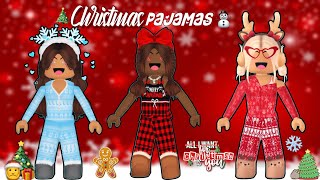 CUTE CHRISTMAS PAJAMAS CODES  Bloxburg Outfit Codes [upl. by Yrogreg21]