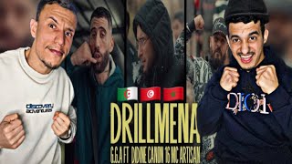 GGA Ft Didine Canon 16  Mc Artisan  Drillmena Reaction 🇲🇦🇹🇳🇩🇿 Mala Track 🔥🔥 [upl. by Malva]