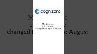 Cognizant merit increase update 2024 cognizant salaryhike [upl. by Egiarc]