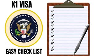 K1 Visa Easy Check List [upl. by Amarillis588]