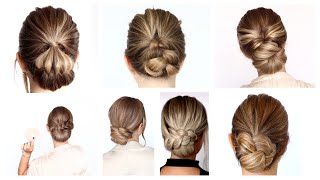 Braided Updo Ideas for short to medium hair 💡 [upl. by Normand]