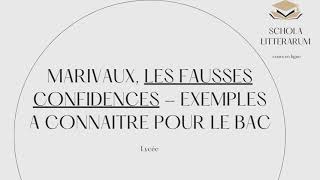 Marivaux Les Fausses Confidences  5 scènes analysées à mentionner en dissertation [upl. by Anibur]