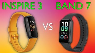 Fitbit Inspire 3 vs Amazfit Band 7  Full Specs Compare Smartwatches [upl. by Eural516]