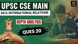 GS II Polity Question 20  UPSC CSE MAINS 2024 DEPTH ANALYSIS  Tathastu ICS  UPSC EXAM [upl. by Orenid]