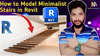 How to Model Minimalist Stairs in Revit  Tutorial urdu hindi  Revit 2024 [upl. by Oigroeg982]