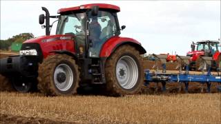 Case Maxxum 140 and Overum 5 furrow plough [upl. by Geno]