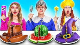 Grandma vs Chef vs Me 🍳 Epic Cooking Challenge Create Your Own Edible Masterpiece with 123 GO [upl. by Susej]