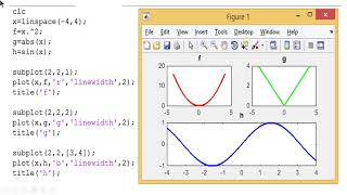 graphe subplot MATLAB [upl. by Eloc]