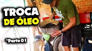 Fazendo a TROCA de ÓLEO do trator AGRALE 4200  Parte 01 Ep78 [upl. by Ahsiekal299]