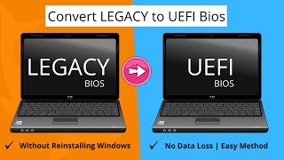 How to Convert LEGACY to UEFI Windows 10 without Data Loss  How to Change LEGACY to UEFI Windows 10 [upl. by Kahcztiy]