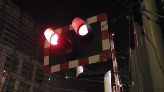 Level Crossing at Lansdowne Road at night [upl. by Anahsed]