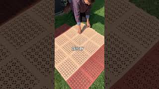 Outdoor Flooring Over Grass or Dirt  Staylock Perforated Tile outdoorflooring patioideas [upl. by Erdnassac]