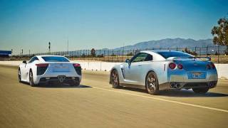 Drag Race 2012 Lexus LFA vs 2010 Nissan GTR [upl. by Trutko]