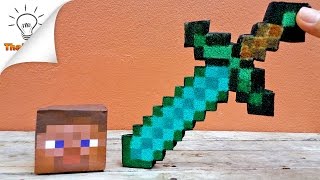 How to Make Squishy Minecraft Diamond Sword  Thaitrick [upl. by Sarina926]