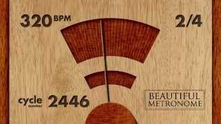 320 BPM 24 Wood Metronome HD [upl. by Marsh]