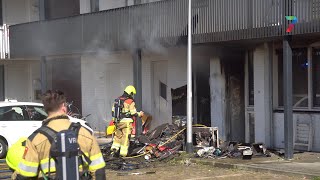 Brand in een woning aan de Waterstraat Nijmegen [upl. by Cook114]