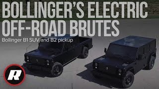 Bollinger B1 SUV and B2 pickup are 614horsepower electric beasts [upl. by Ideih]